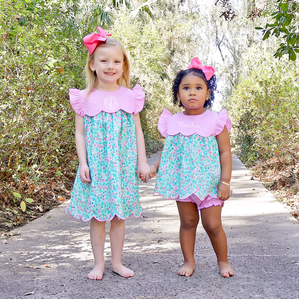 Floral Wonderland Turquoise Amelia Bloomer Set