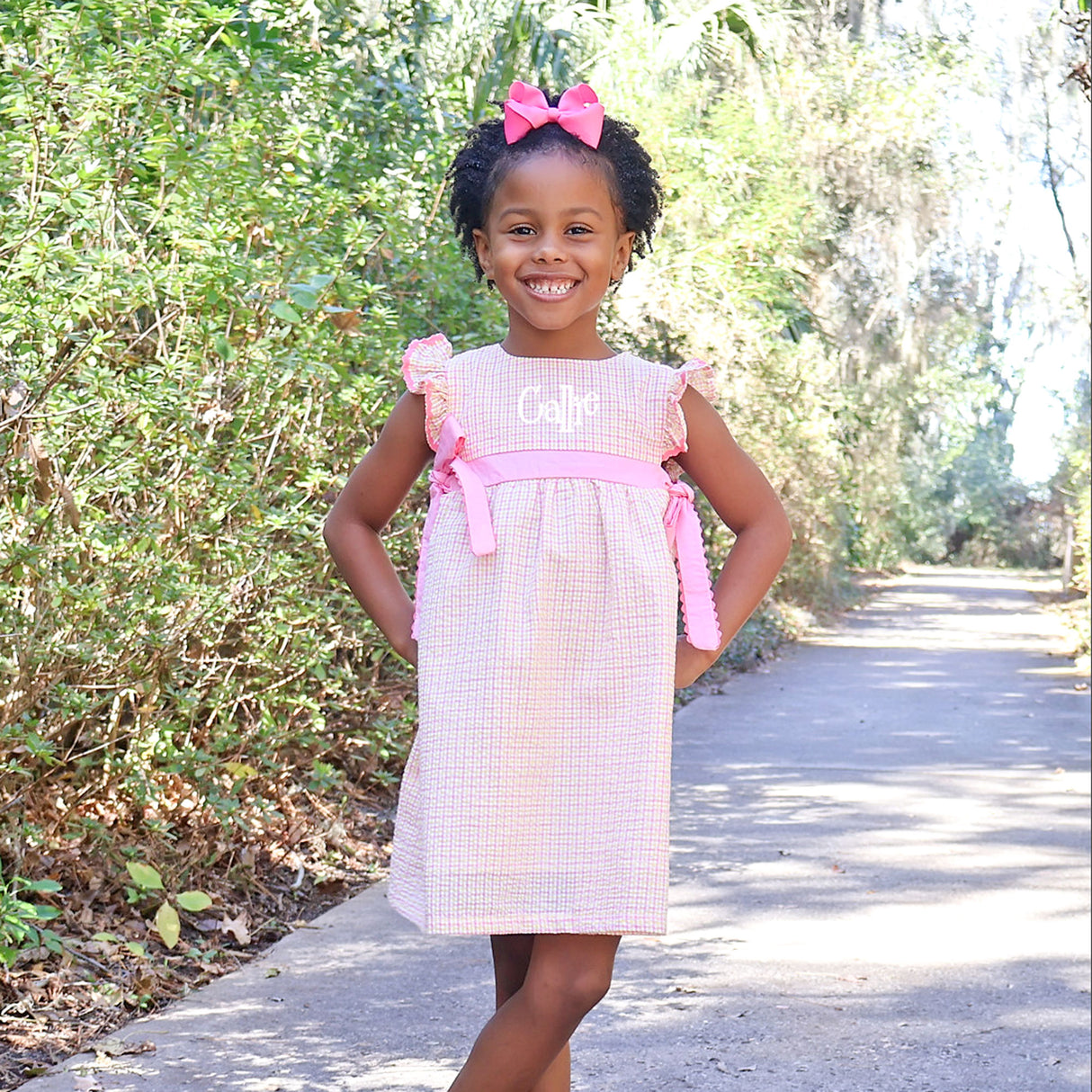 Summer Days Yellow & Pink Gingham Avery Dress
