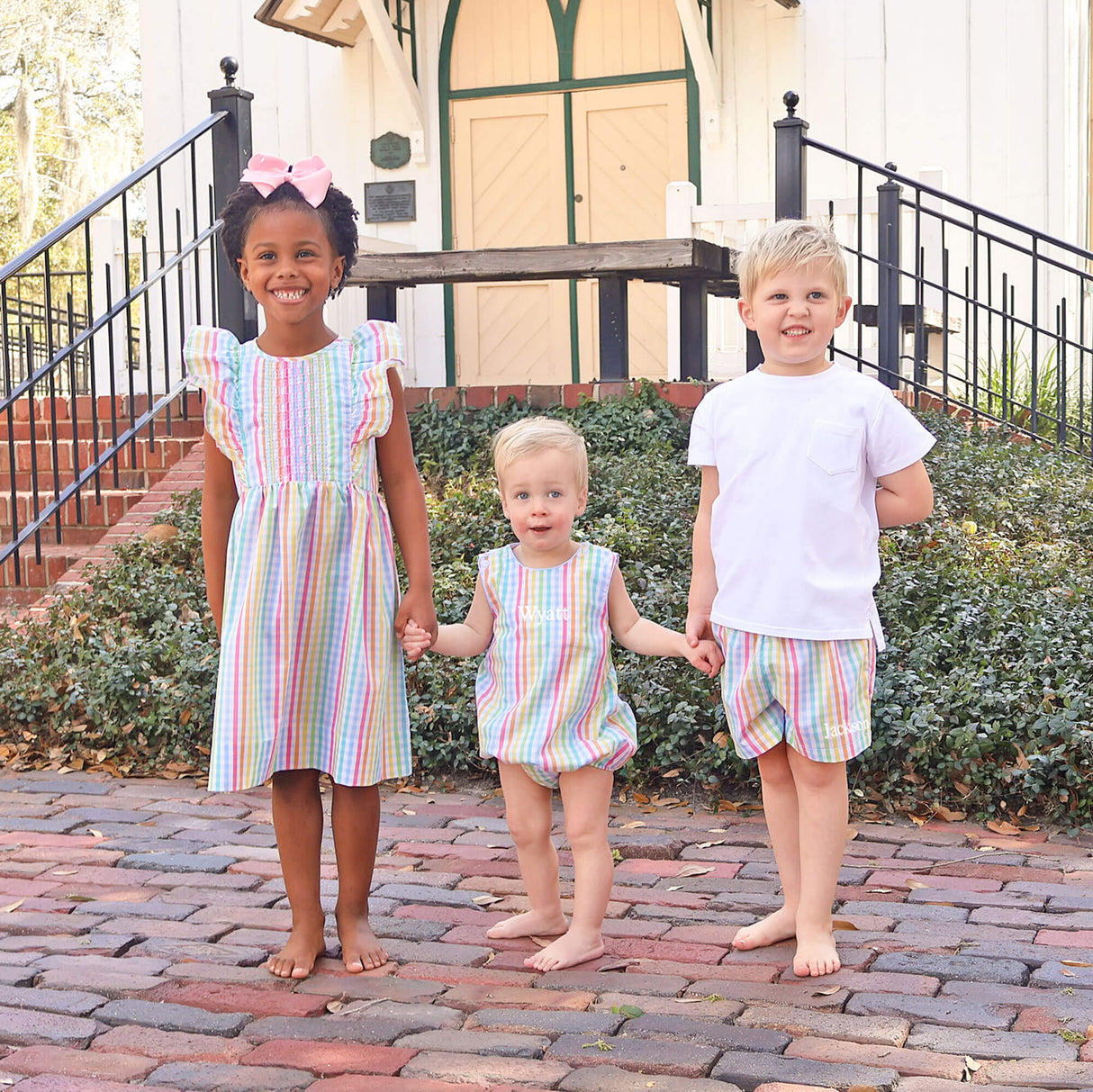 Colorful Multi Plaid Smocked Rachel Dress