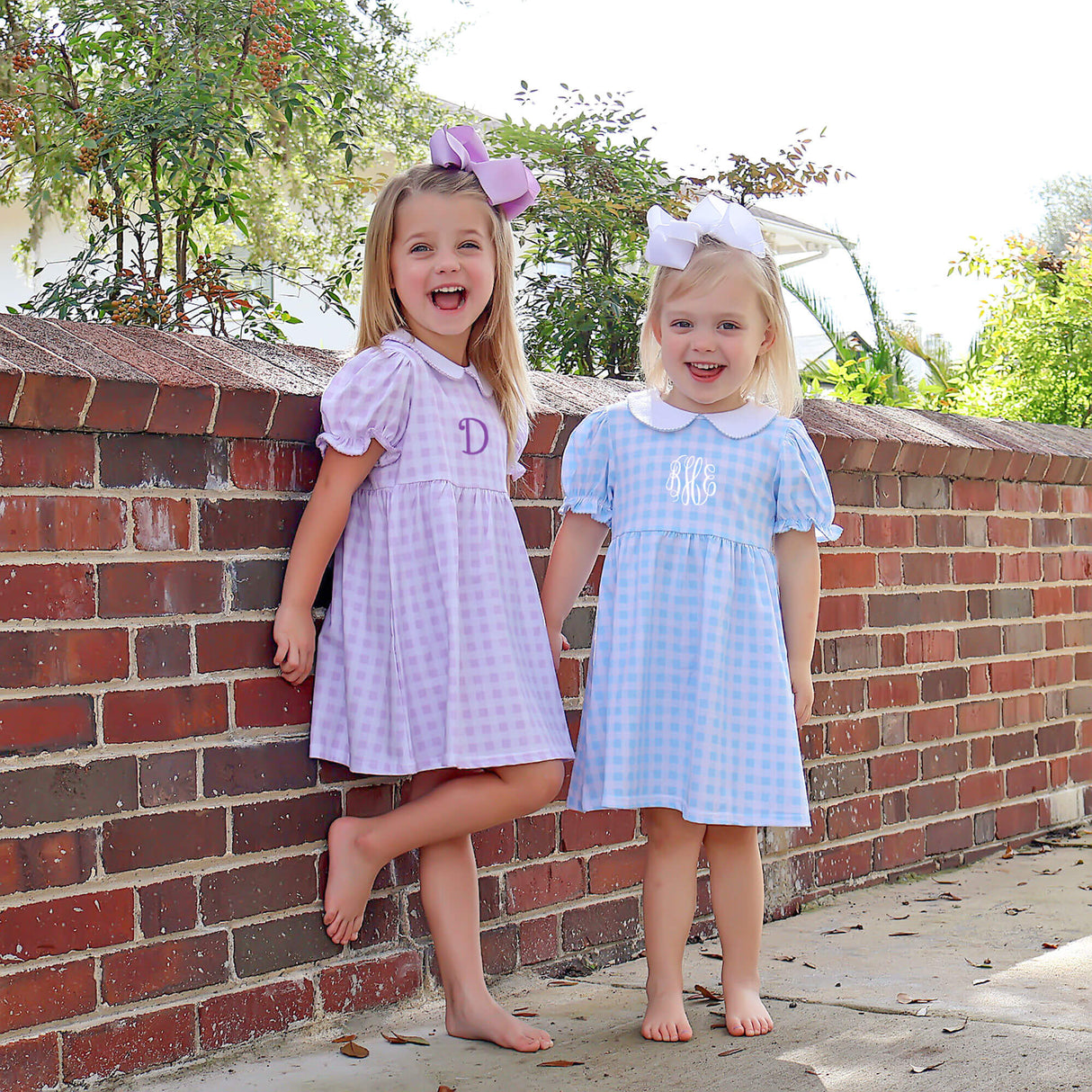 Riley Gingham Knit Dress Lavender