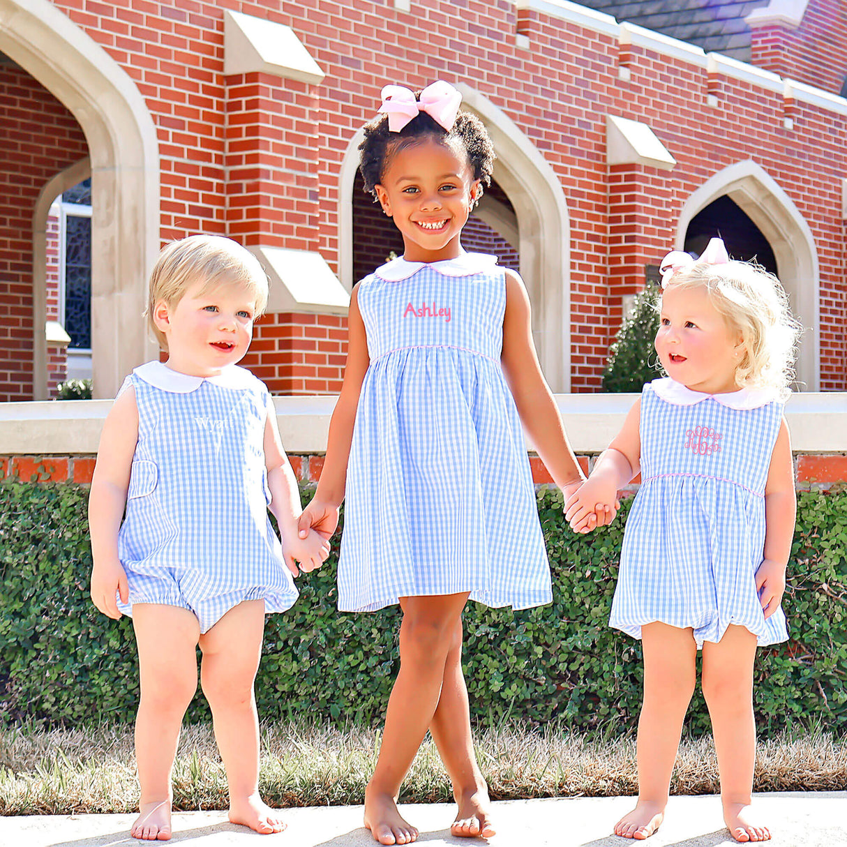 Gingham Heidi Bubble Light Blue