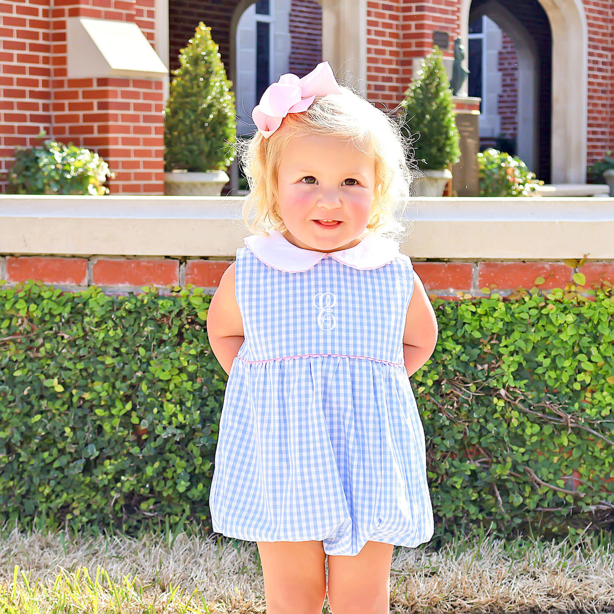 Gingham Heidi Bubble Light Blue