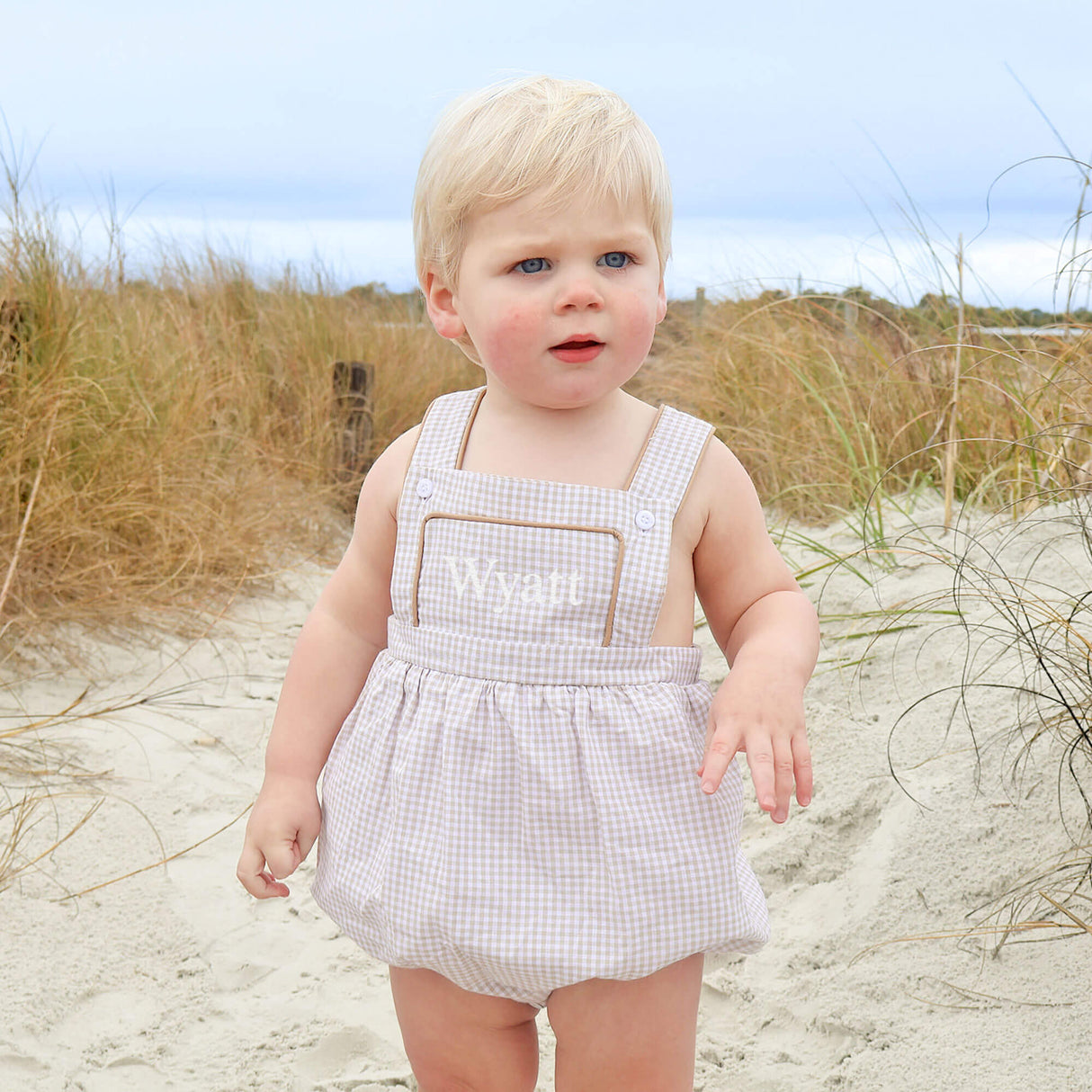 Khaki Gingham Sun Bubble