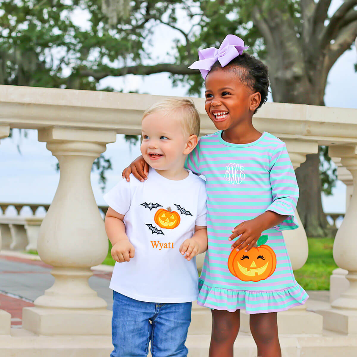 Jack O' Lantern Purple and Teal Milly Dress