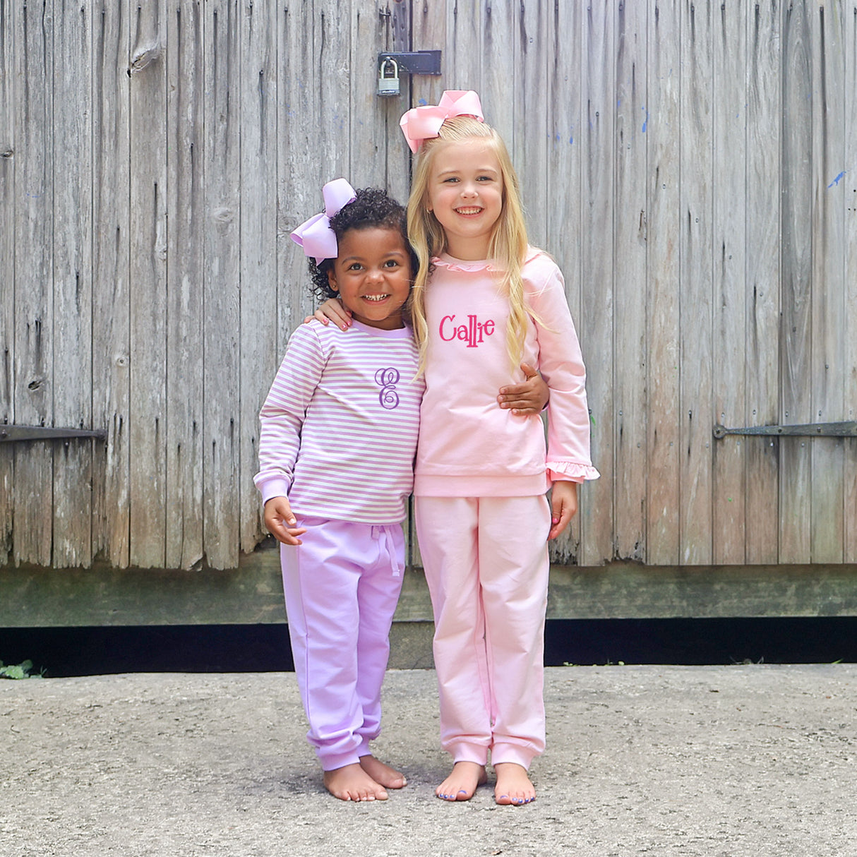 Pink Ruffle Jogger Set