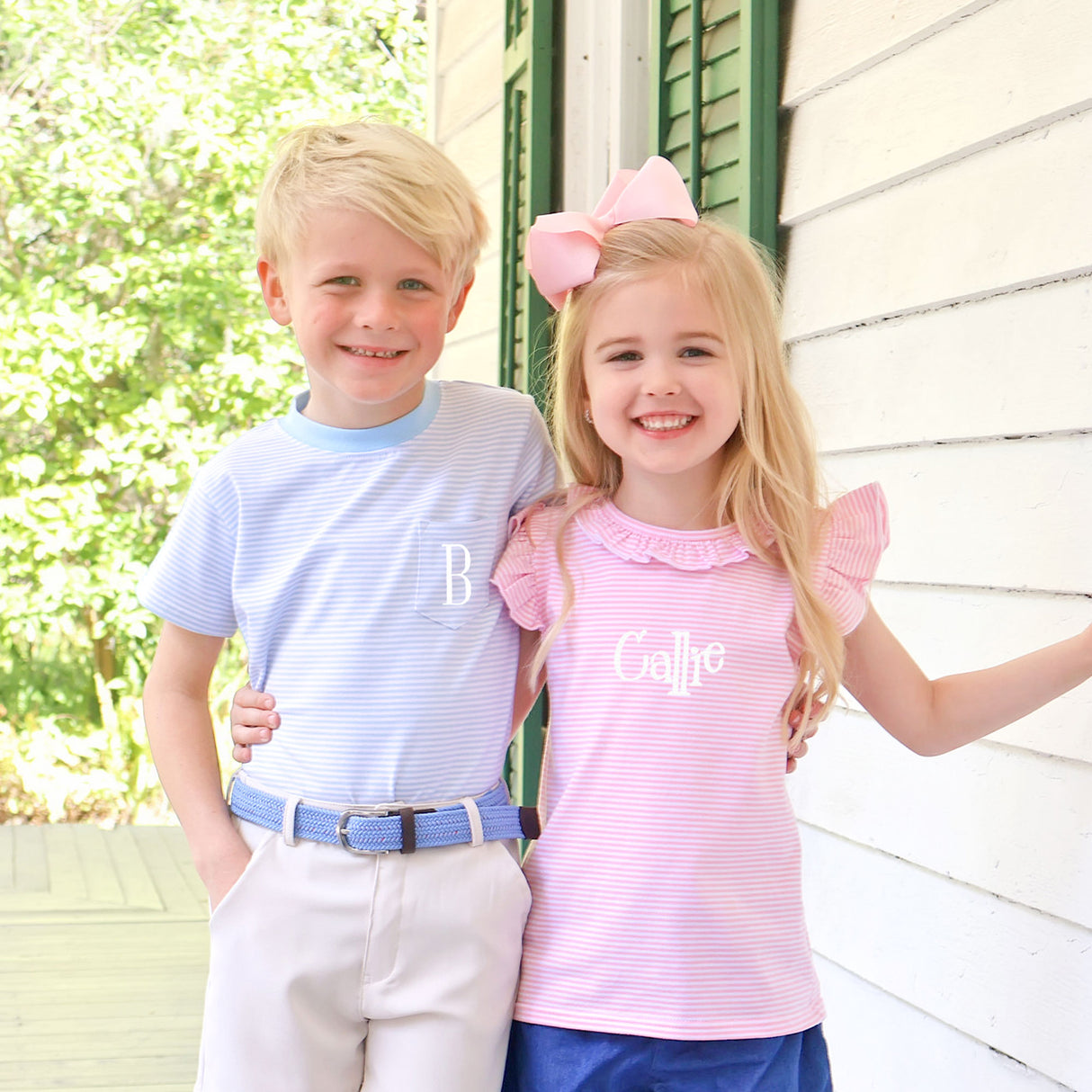 Light Blue Thin Stripe Short Sleeve Pocket Shirt