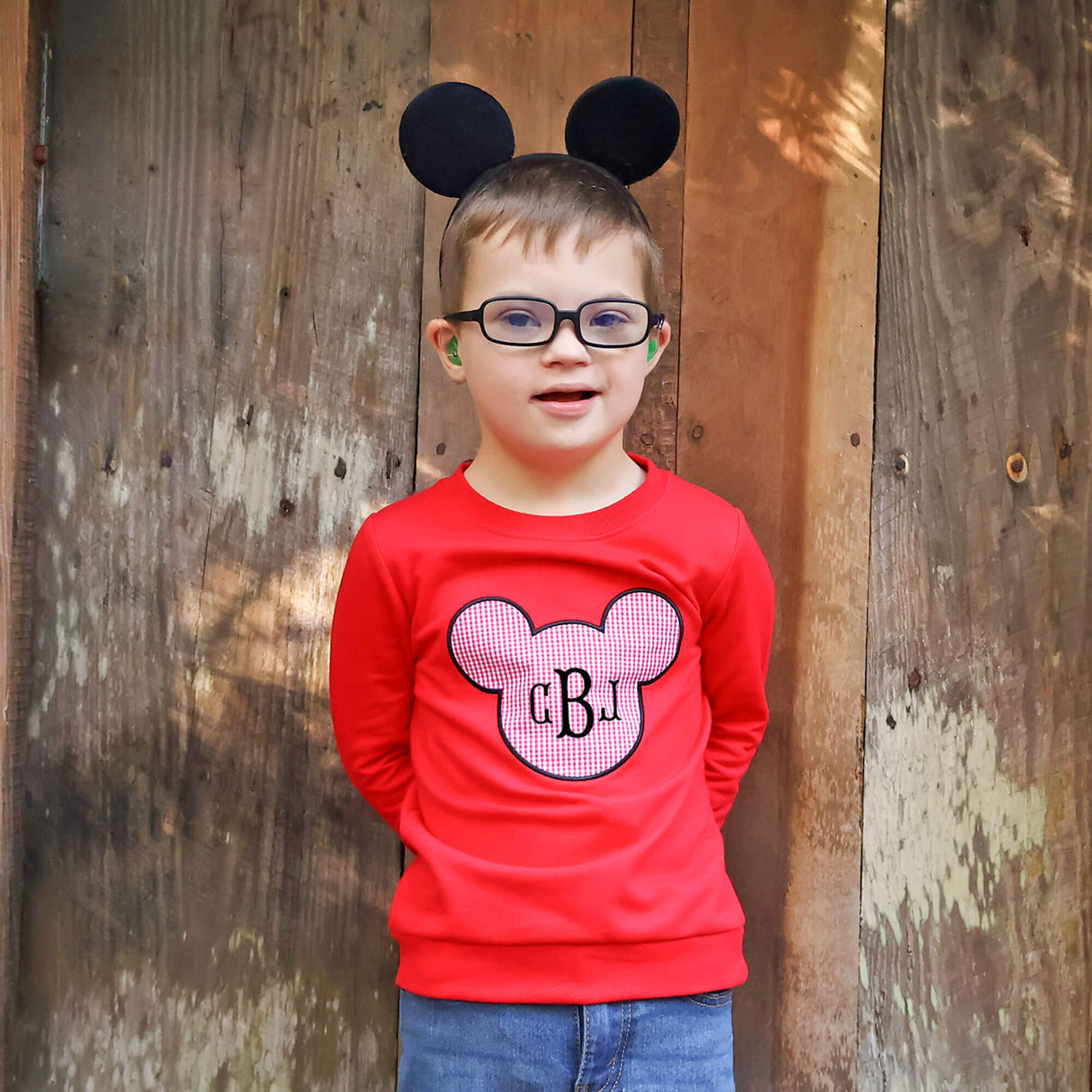 Mouse Ears Red Sweatshirt