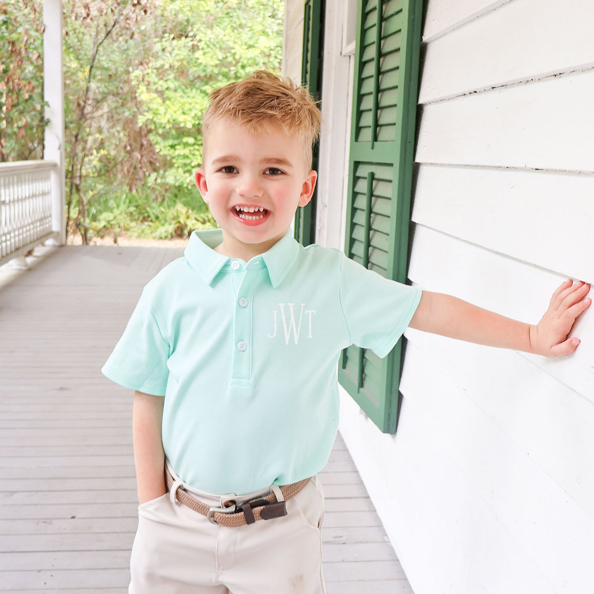Solid Mint Knit Polo