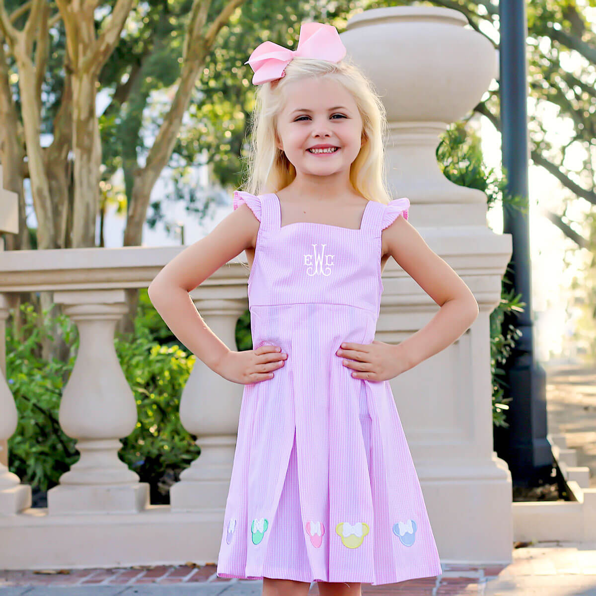 Pastel Mouse Ears Pink Gingham Chloe Dress