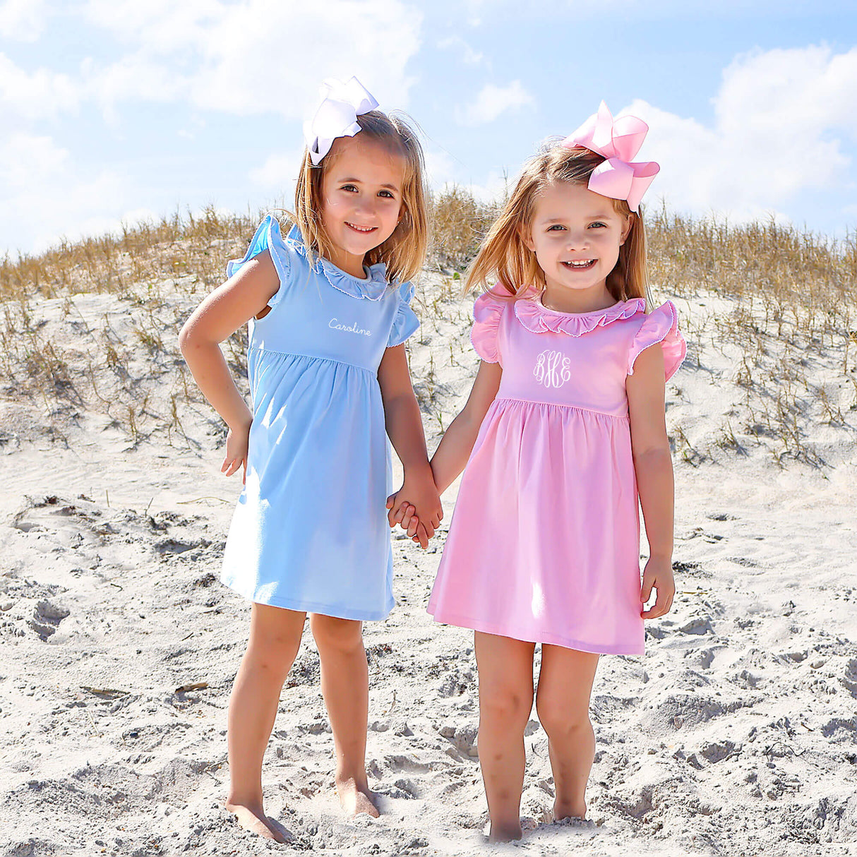 Colette Ruffle Collar Pink Knit Dress