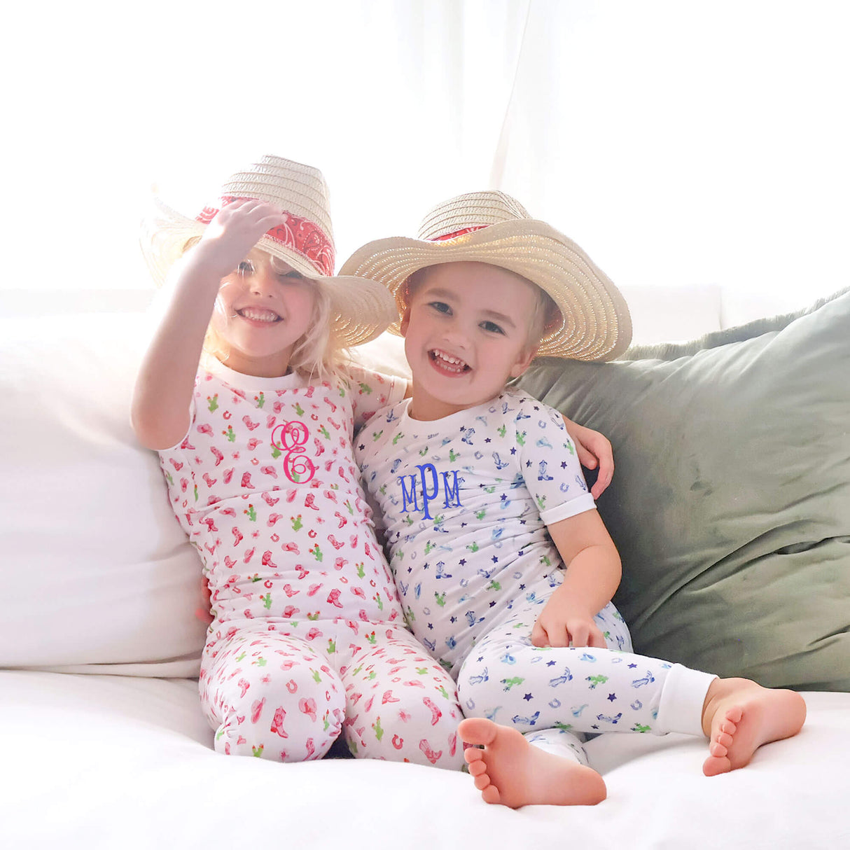 Western Cowboy Blue Pajamas