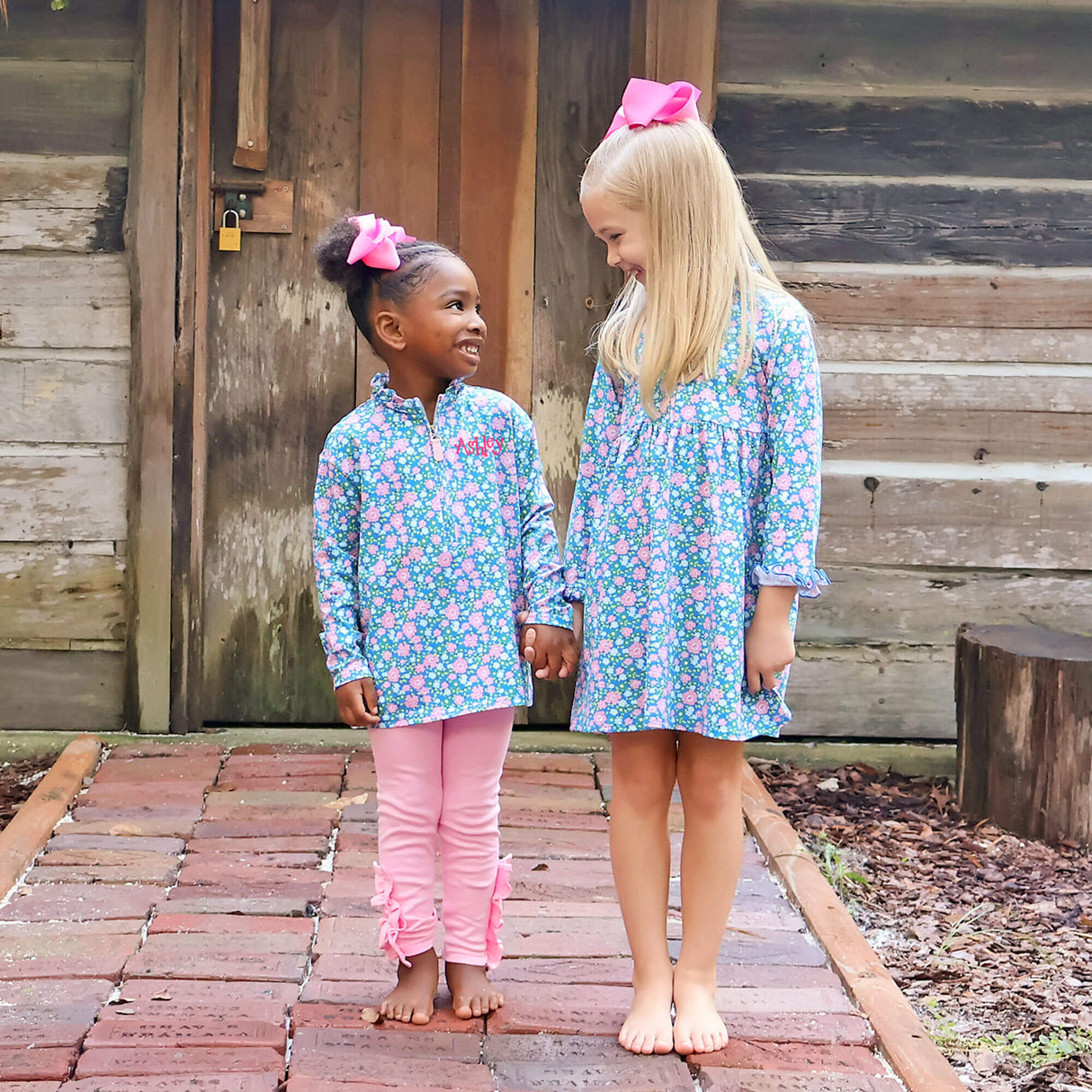 Floral Half Zip Dress