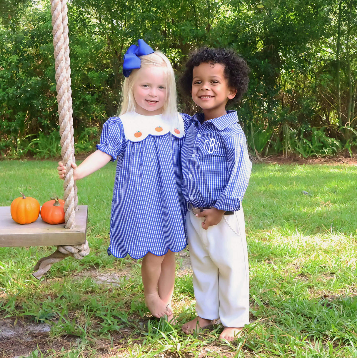 Royal Blue Windowpane Button Down Shirt