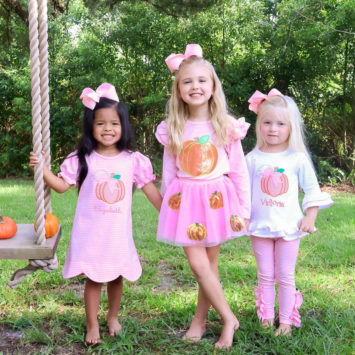 Cute Pumpkin Pink Stripe Cleo Dress