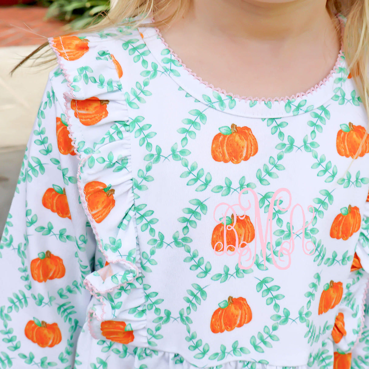 Pumpkin Splendor Pink Stripe Olivia Legging Set