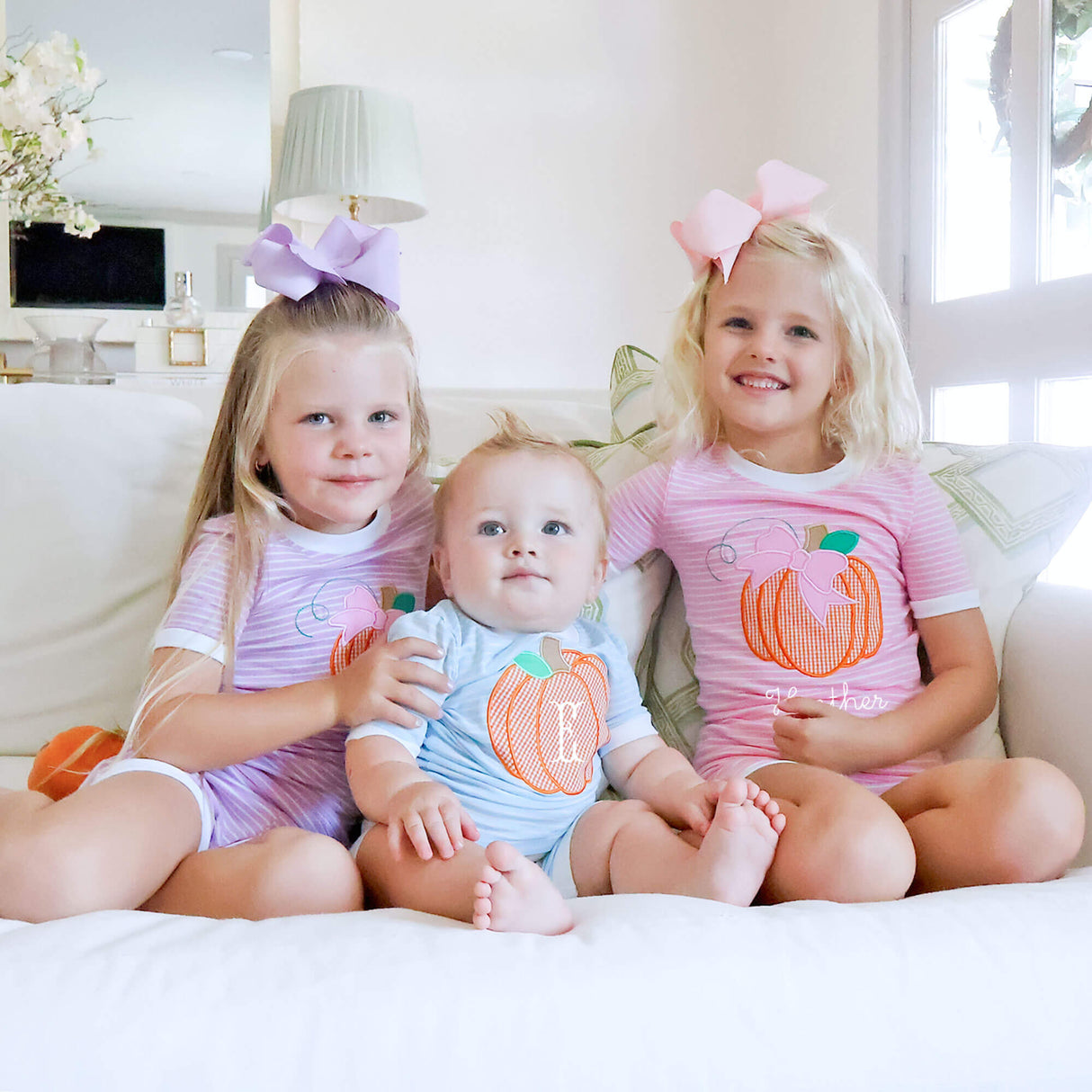 Sweet Pumpkin Lavender Short Pajamas