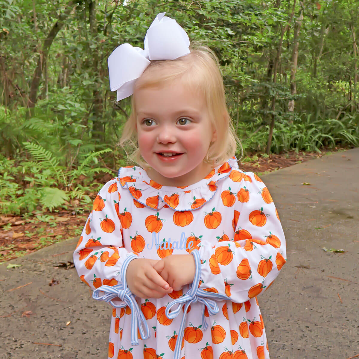Bountiful Pumpkin Print Virginia Dress