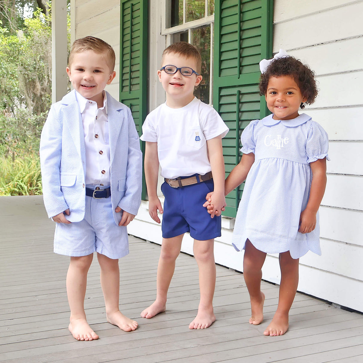 Light Blue Stripe Standard Shorts