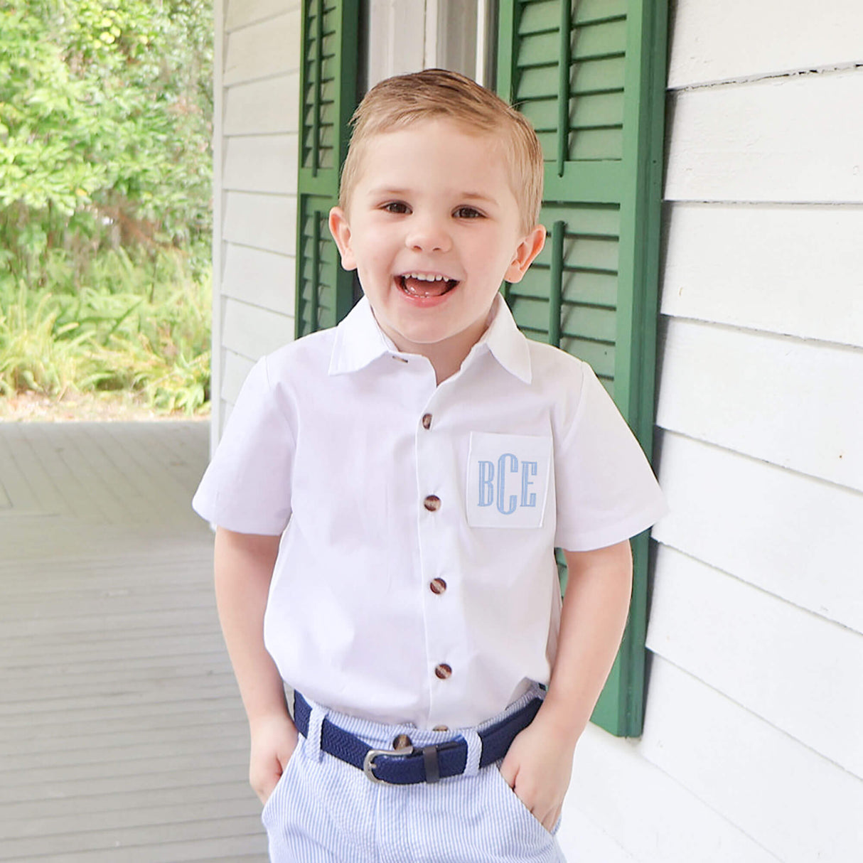 White Short Sleeve Button Down Shirt