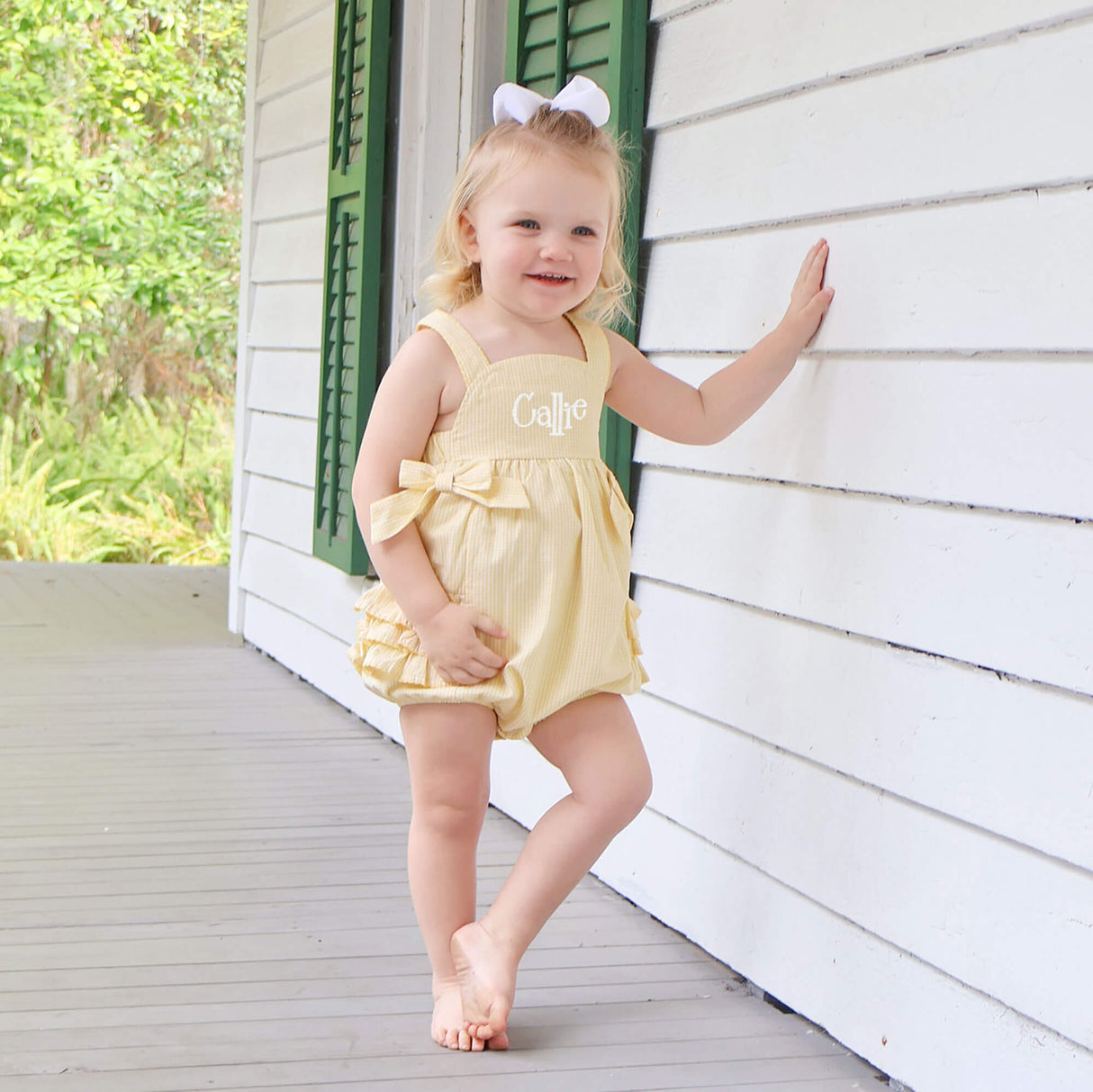 Yellow Gingham Skyler Bubble