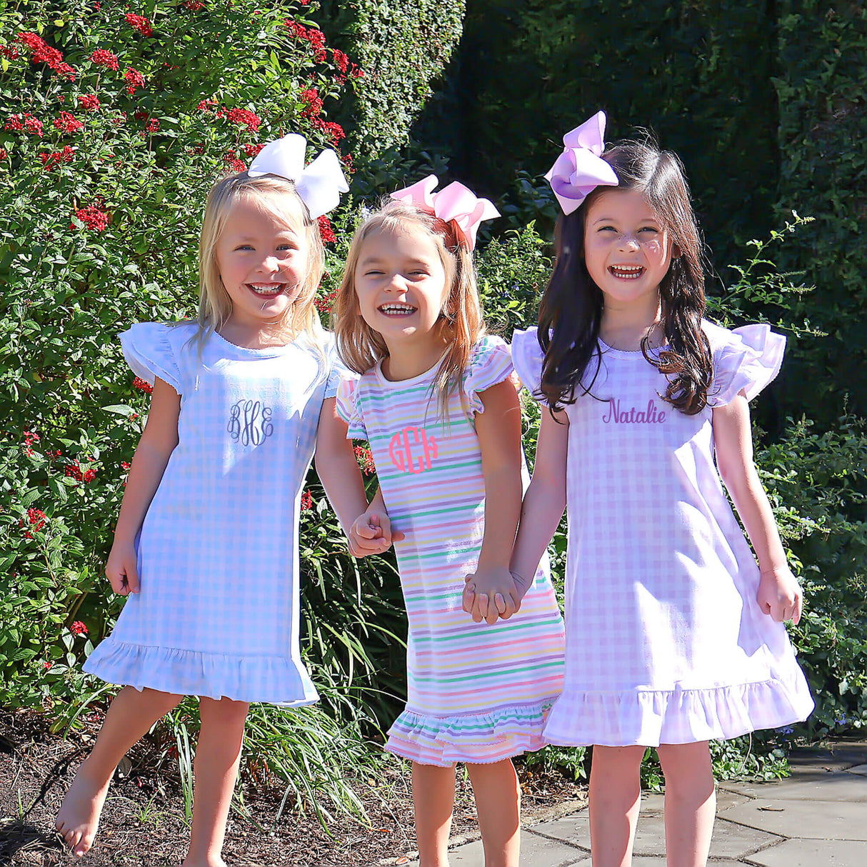 Milly Gingham Ruffle Dress Blue