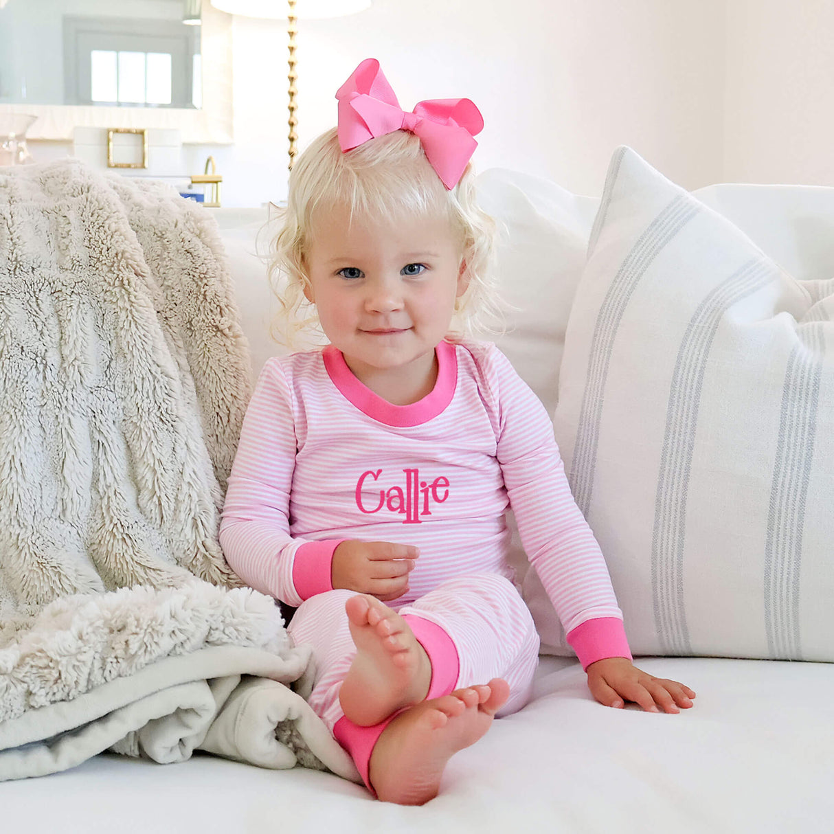 Pink Thin Stripe Pajamas