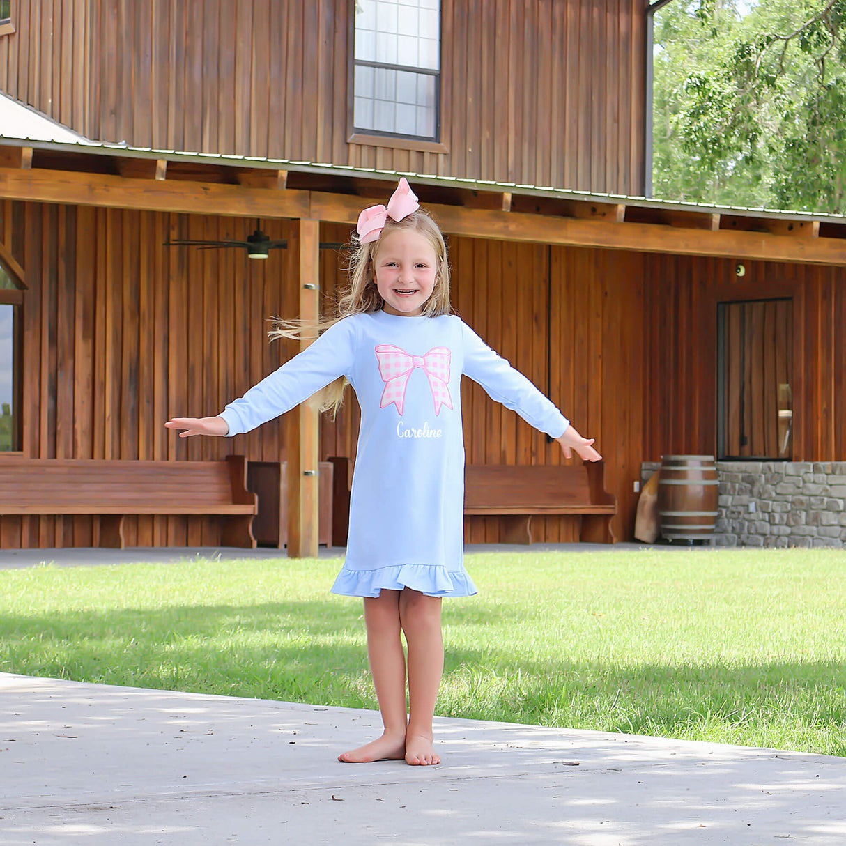 Bow Applique Abby Dress