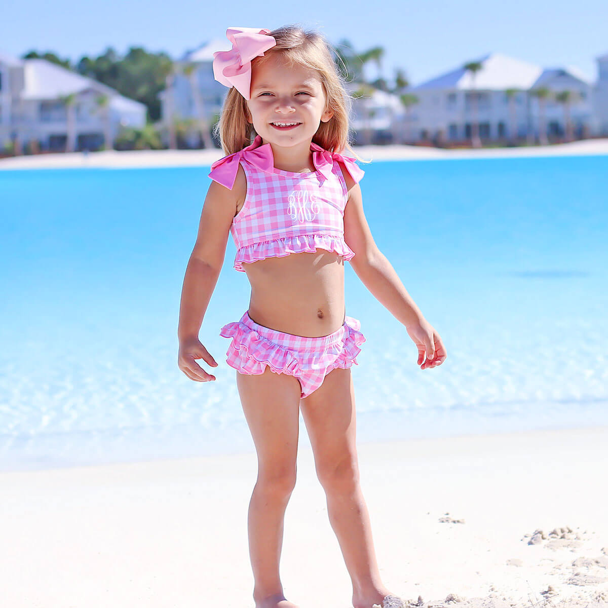 Capri Pink Two Piece Swimsuit
