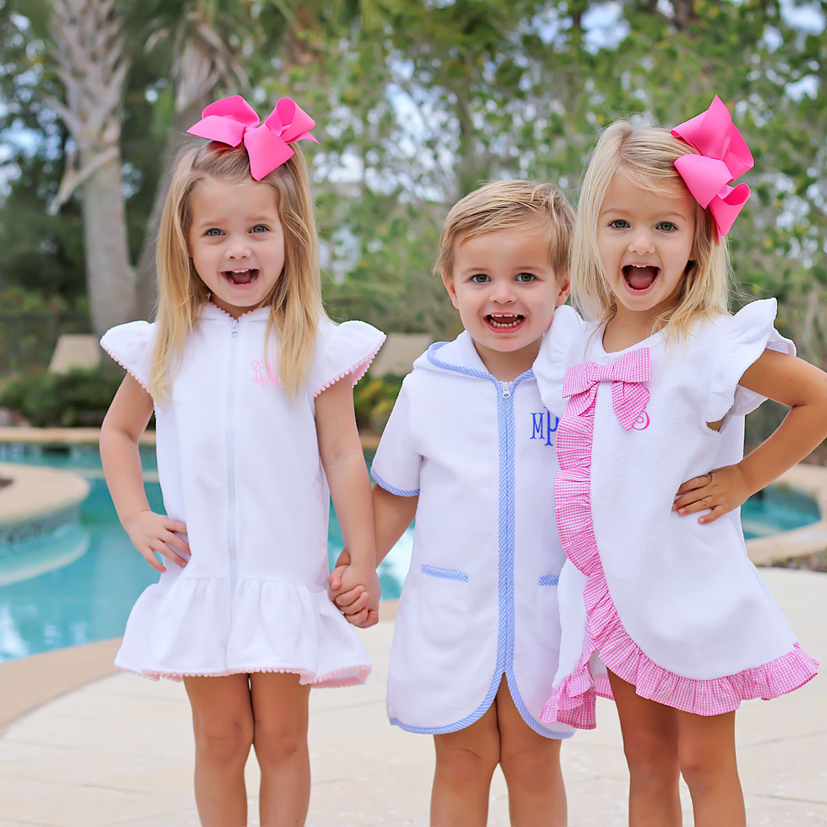 Pink Check Swim Cover Up