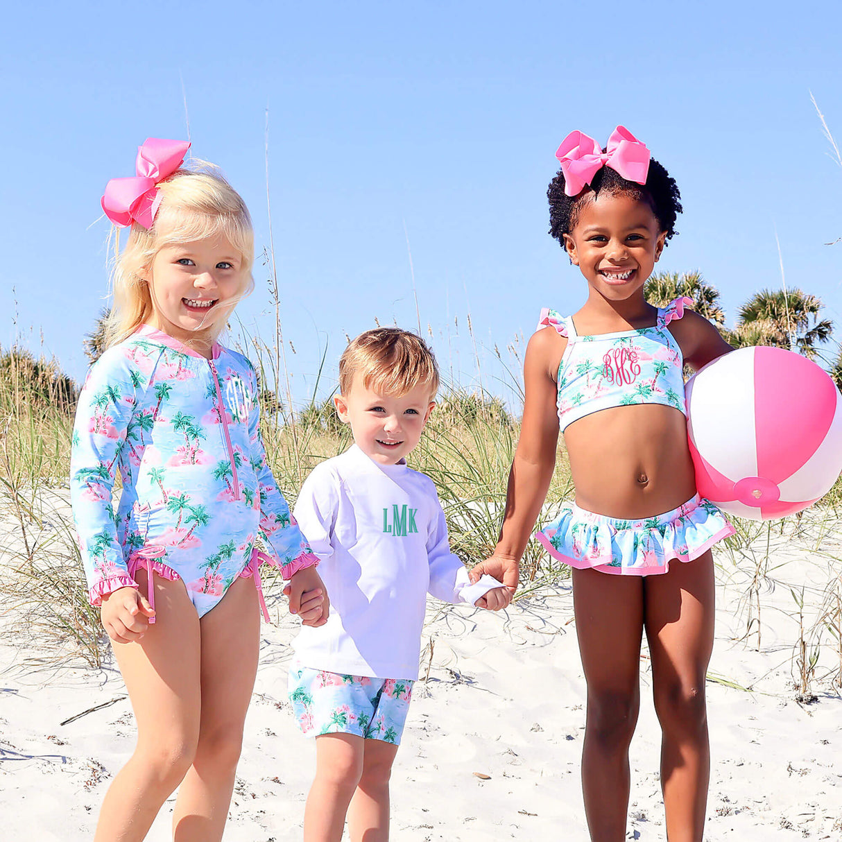 Island Palm Two Piece Swimsuit