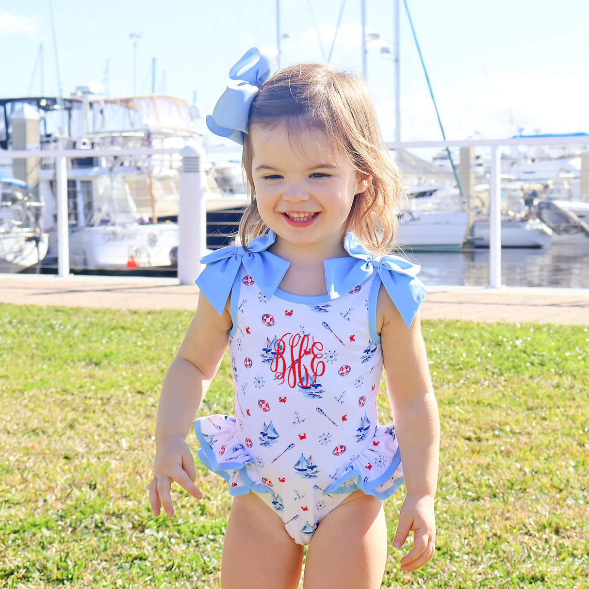 Nautical One Piece Swimsuit