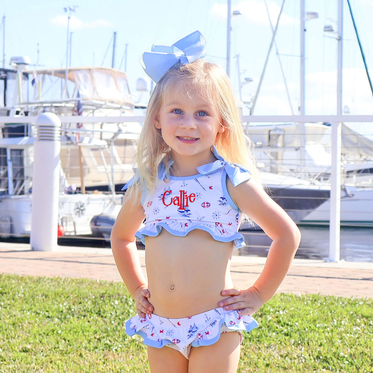 Nautical Two Piece Swimsuit