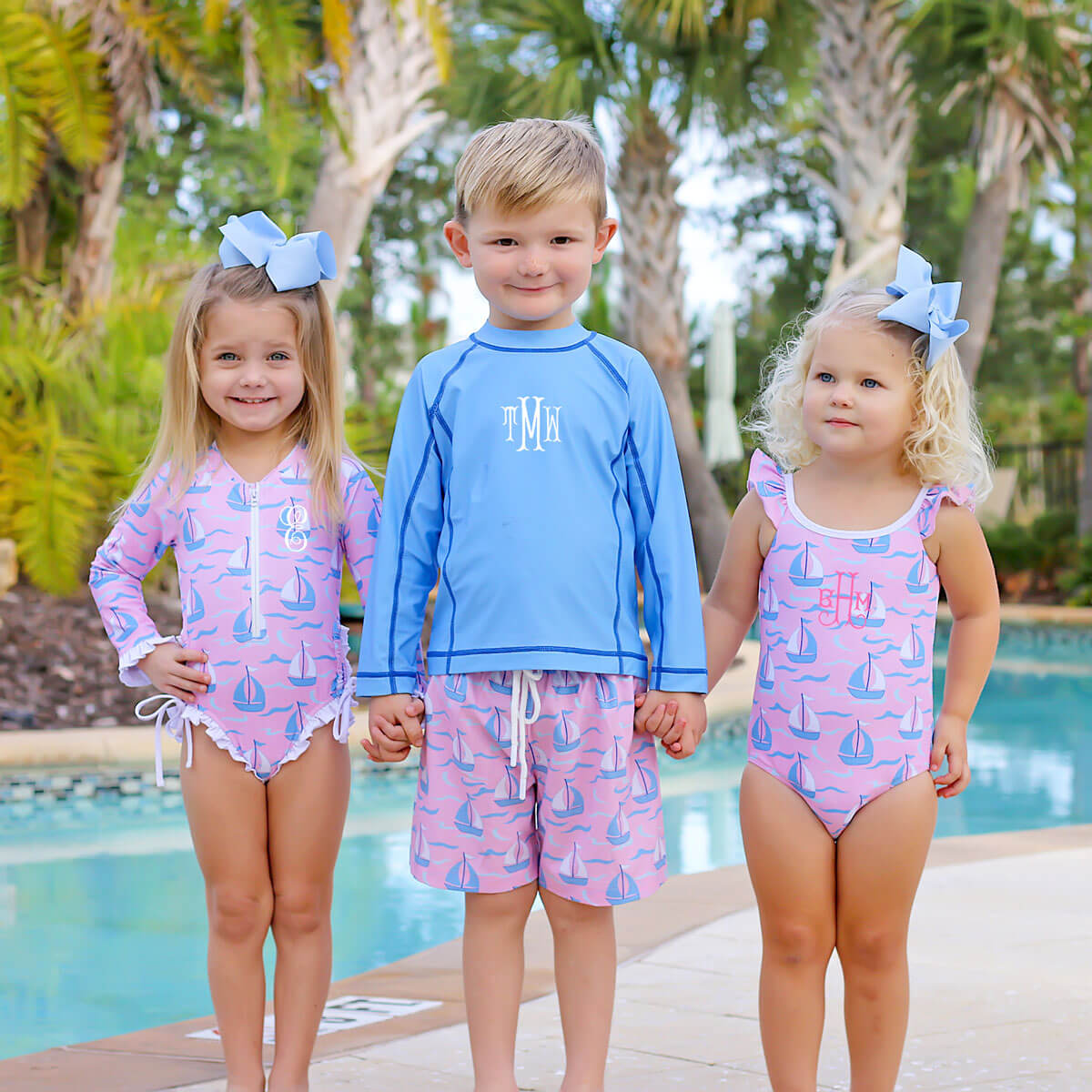 Positano Sailboat Pink One Piece Swimsuit