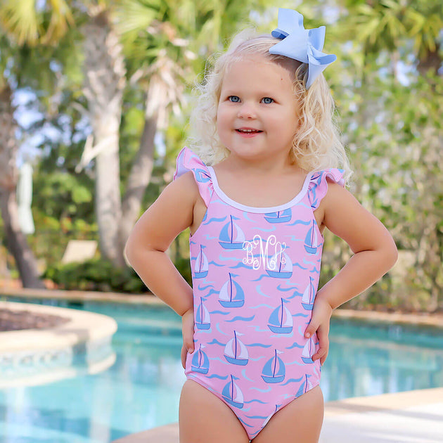 Cute Smocked & Monogrammed Swimwear  Smocked Auctions – Classic Whimsy