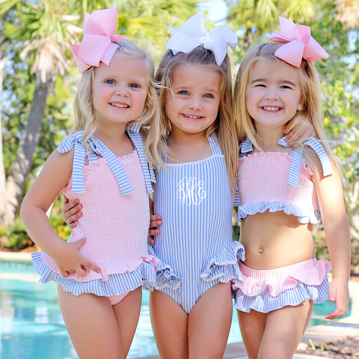 Santorini Blue One Piece Swimsuit