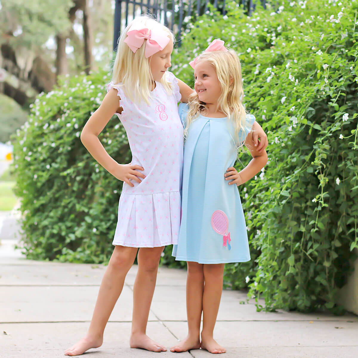 Tennis Appliqué Claire Dress Blue Stripe