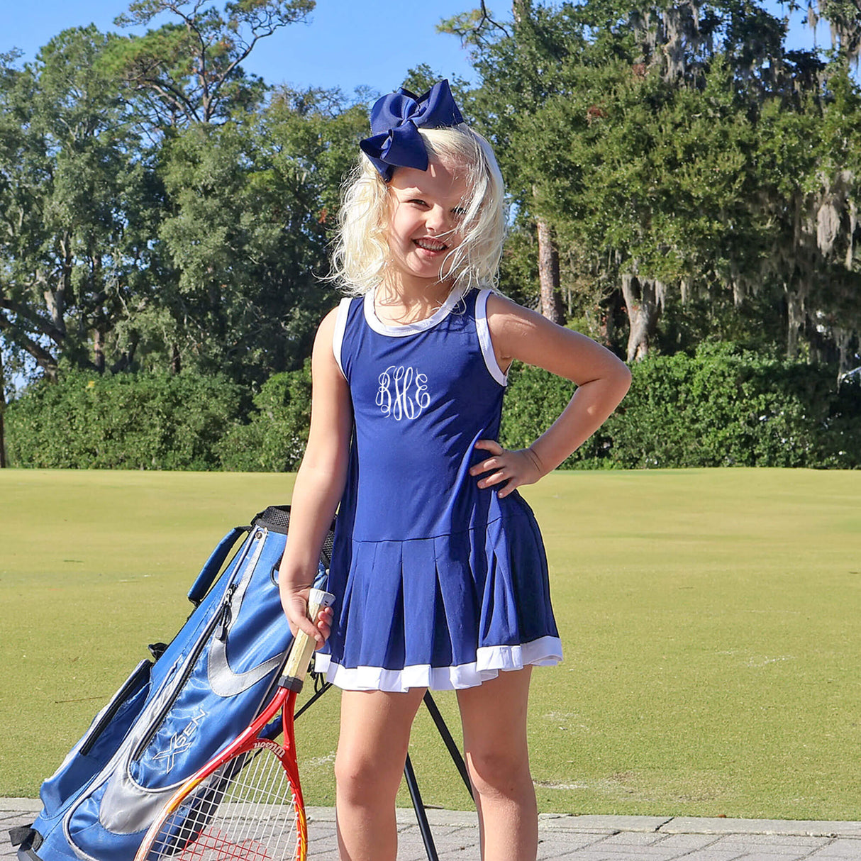 Navy & White Tennis Dress