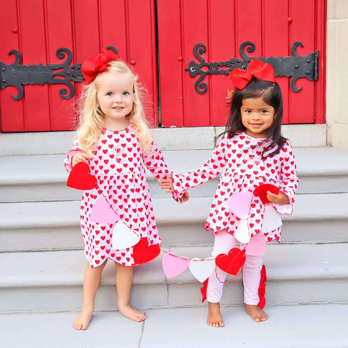 Heart & Daisy Print Ruby Legging Set