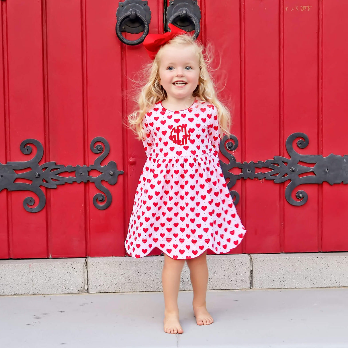 Heart & Daisy Print Ruby Dress