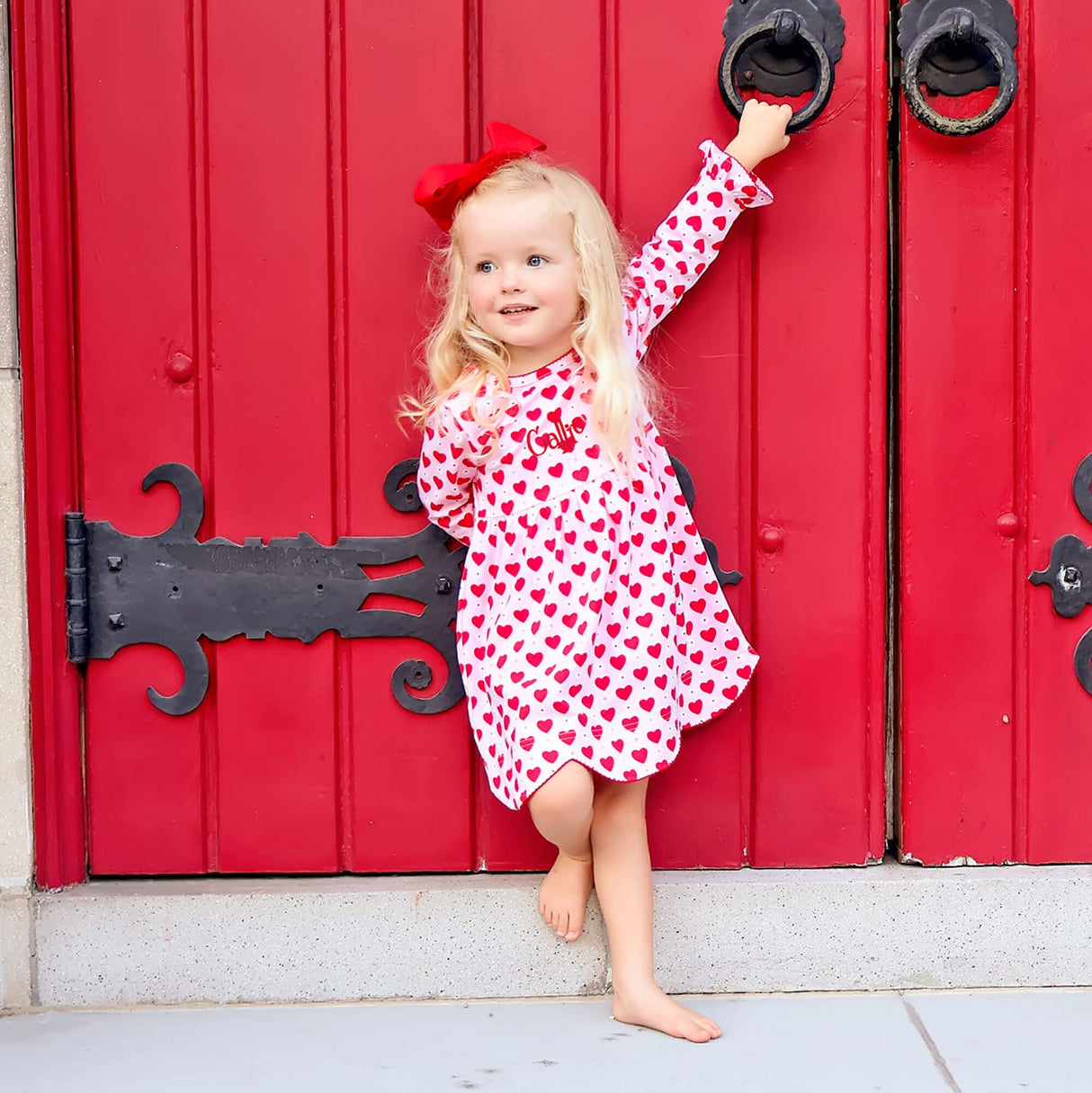 Heart & Daisy Print Ruby Dress