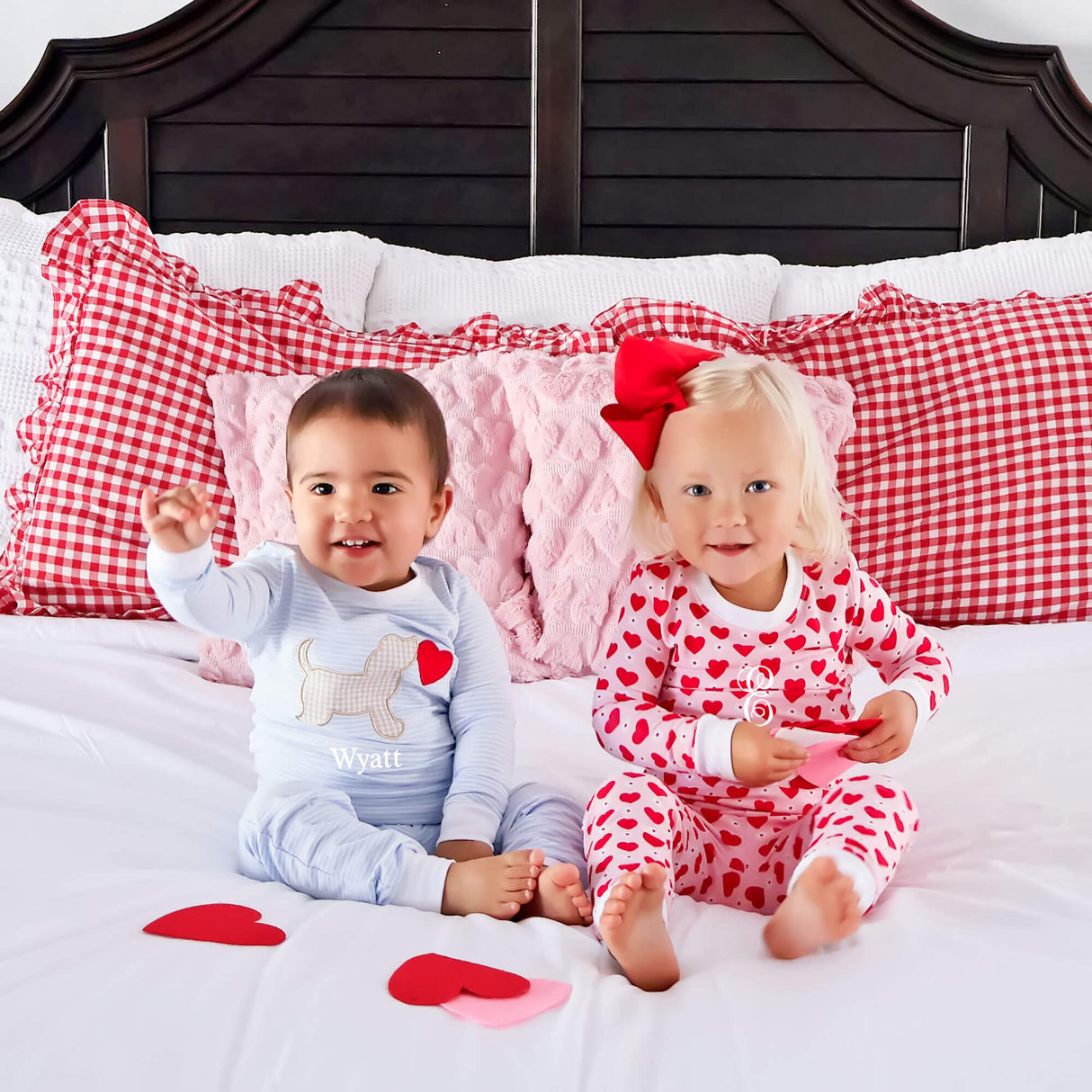 Heart & Daisy Print Pajamas