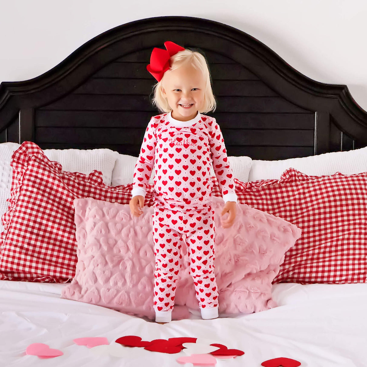 Heart & Daisy Print Pajamas