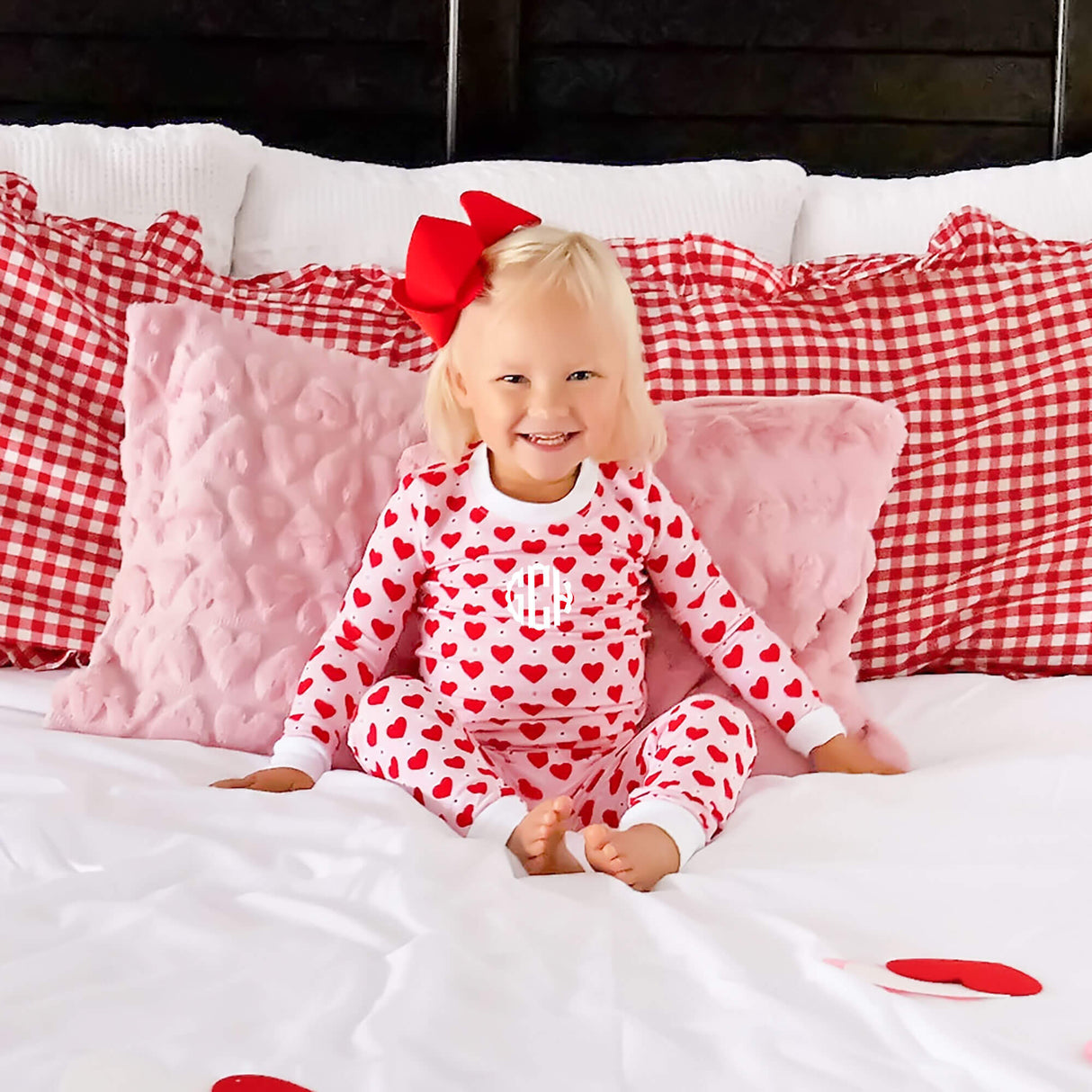 Heart & Daisy Print Pajamas