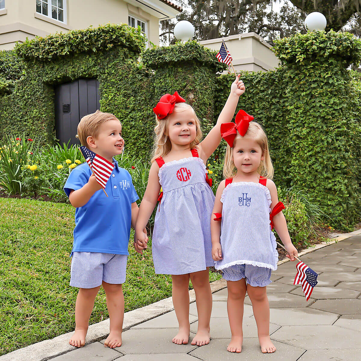 Royal Gingham Lydia Bloomer Set