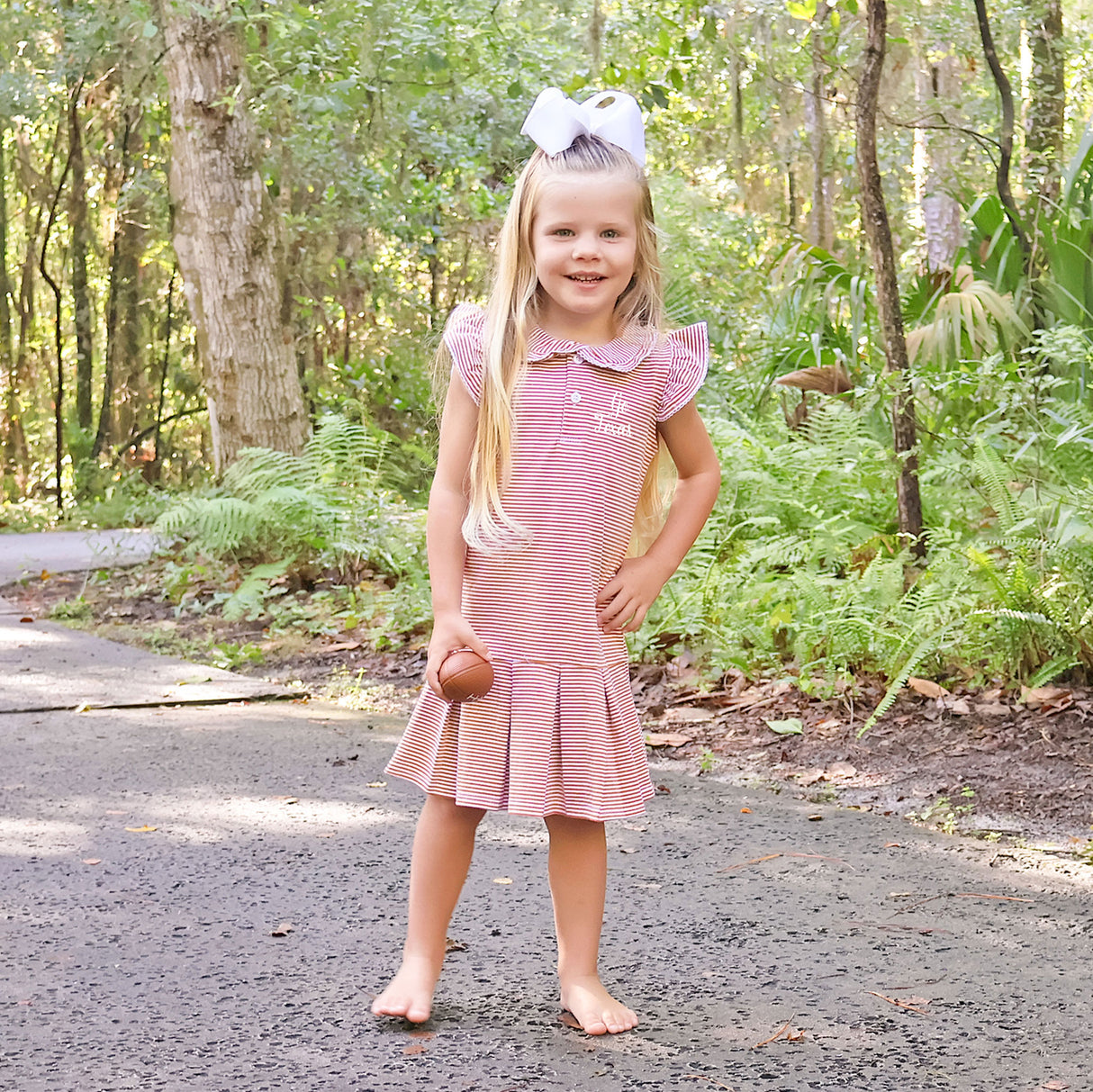 Burnt Orange Stripe Ruth Dress