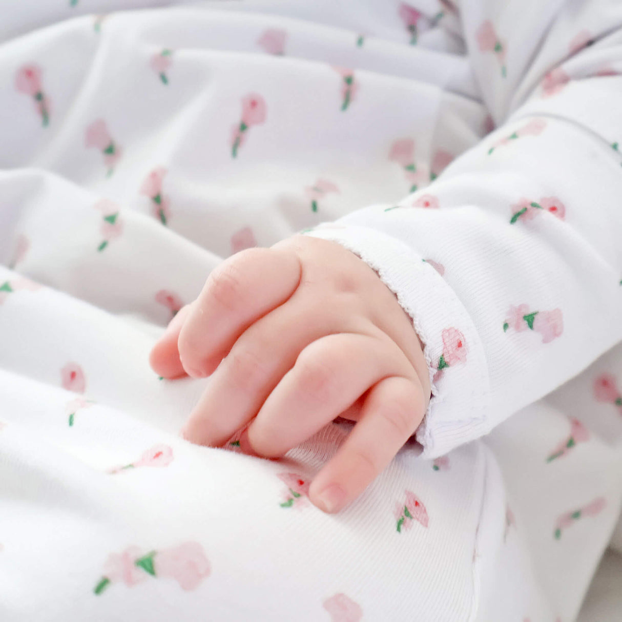 Pink Rosebud Layette Gown