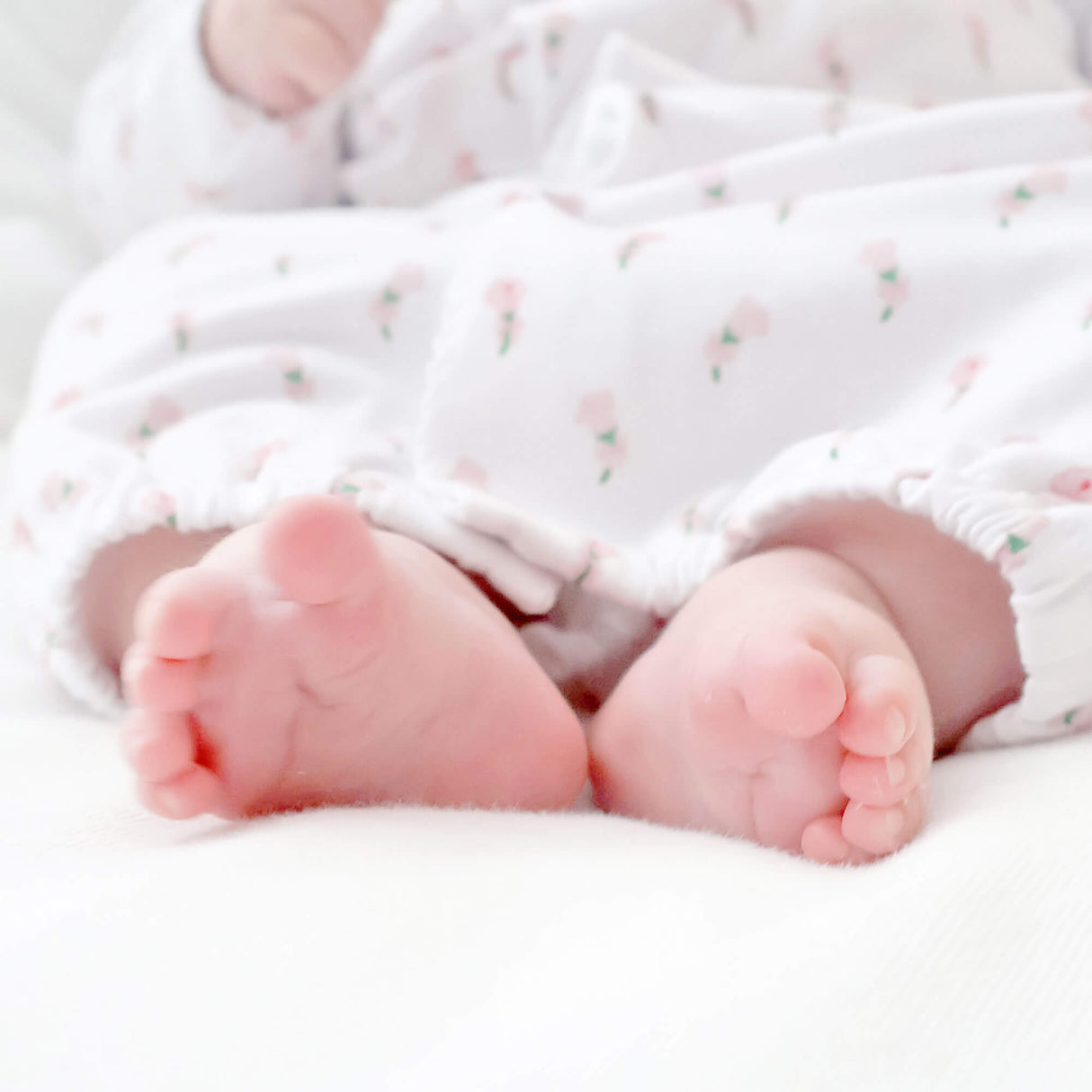 Pink Rosebud Layette Gown