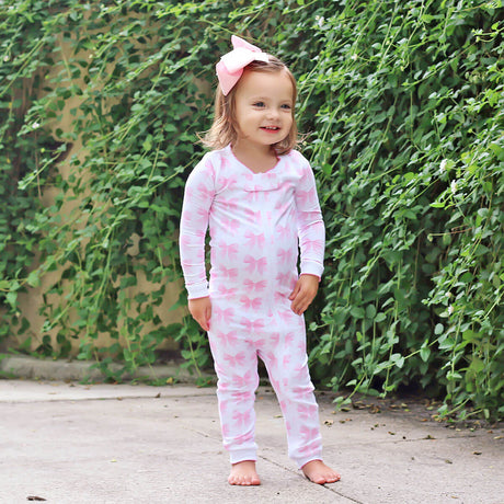 Pink Bow Zip Sleeper