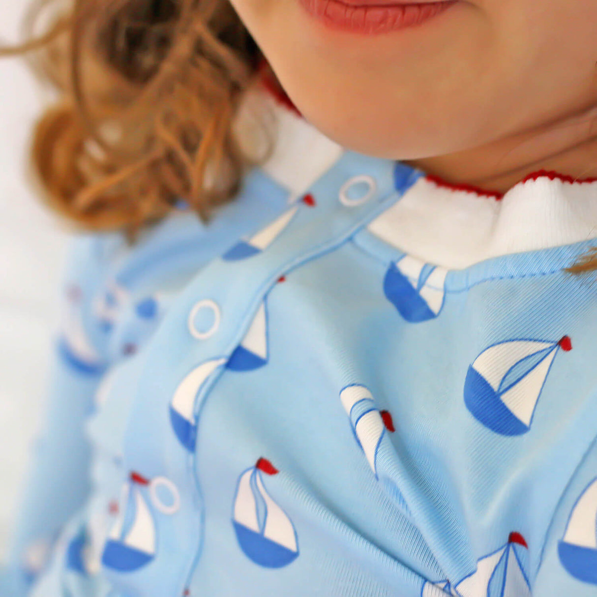 Blue Sailboat Henley Pajamas