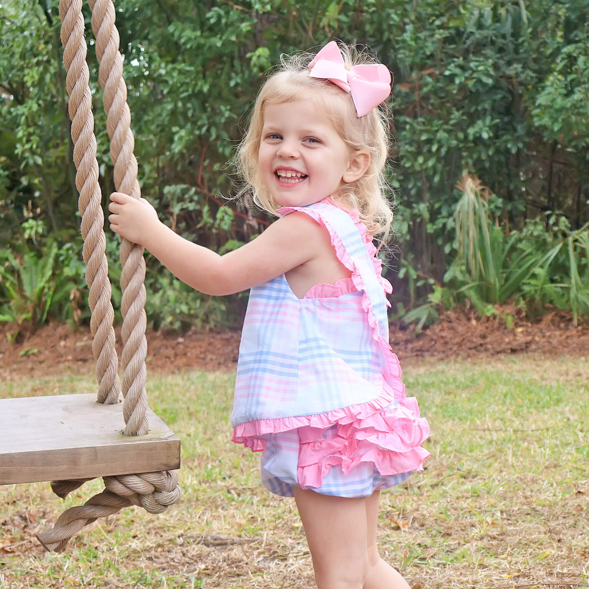 Pastel Plaid Popover Set